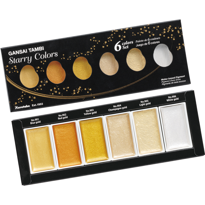 Gansai Tambi - Starry Golds - 6 set - ZIG020SC6