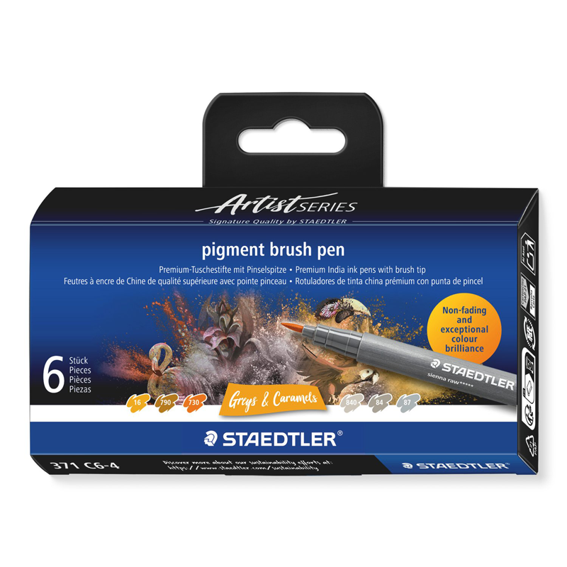Staedler Grey & Caramel Inkbrush set