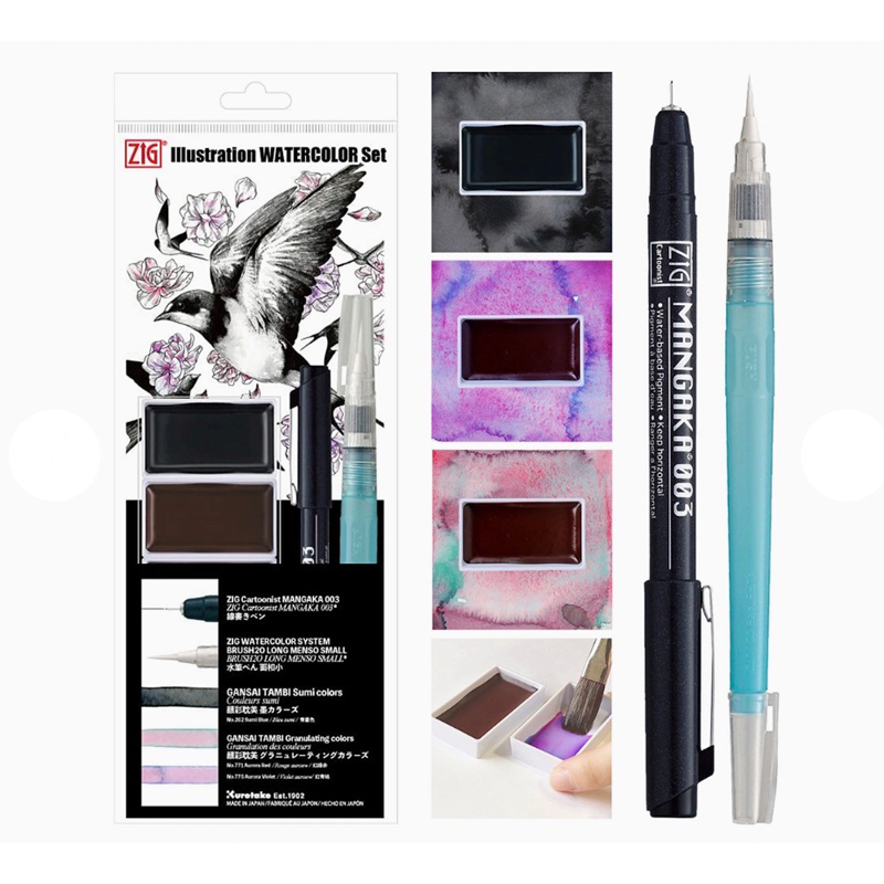Kuretake Zig Watercolor Illustration set