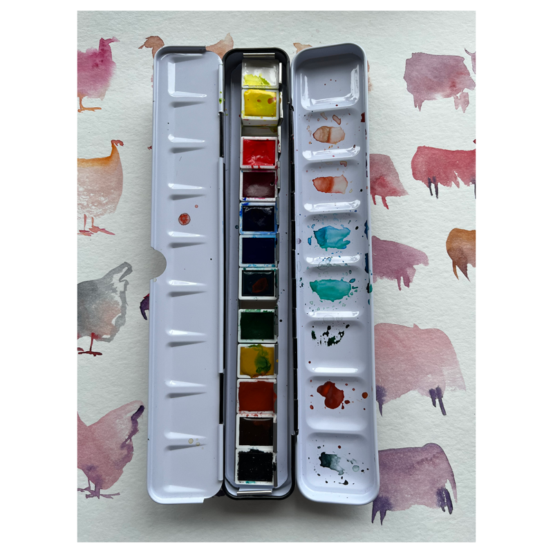 Schmincke Akademi Akvarel - 12 color set